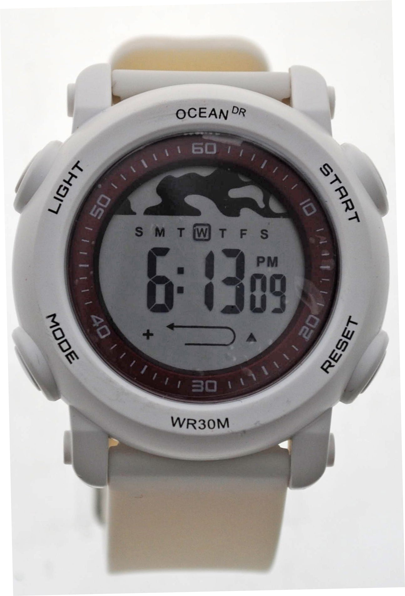 art. 1190 039BL - OCEAN DR - Reloj Digital Crono Alarma, Caballero, Sumergible 3 ATM