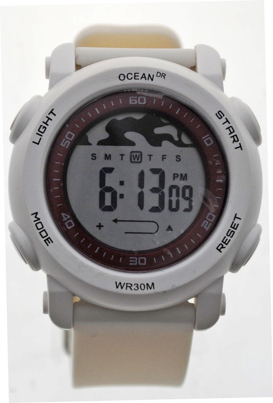 art. 1190 039BL - OCEAN DR - Reloj Digital Crono Alarma, Caballero, Sumergible 3 ATM