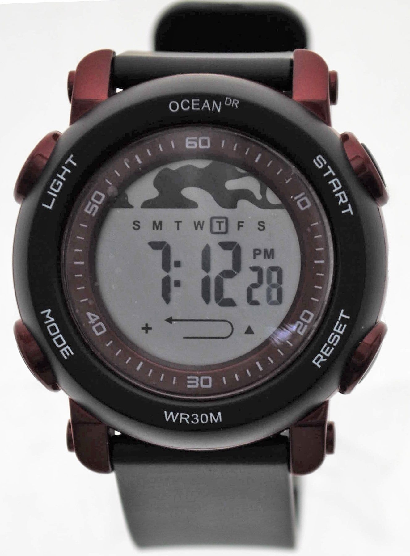 art. 1190 039RJ - OCEAN DR - Reloj Digital Crono Alarma, Caballero, Sumergible 3 ATM