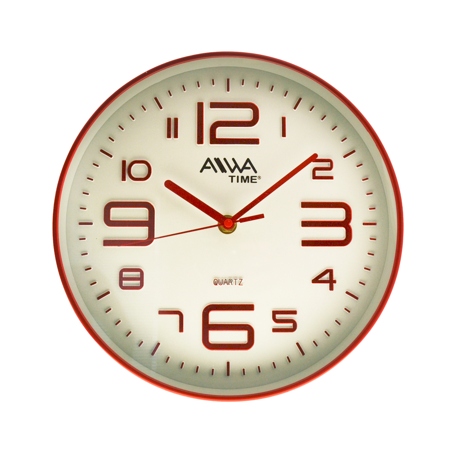 art. 005 - AIWA-TIME - Reloj de Pared Rojo 24cm