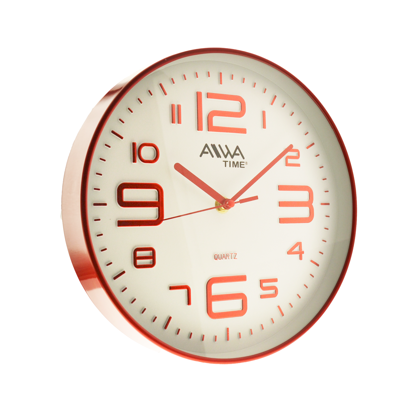 art. 005 - AIWA-TIME - Reloj de Pared Rojo 24cm