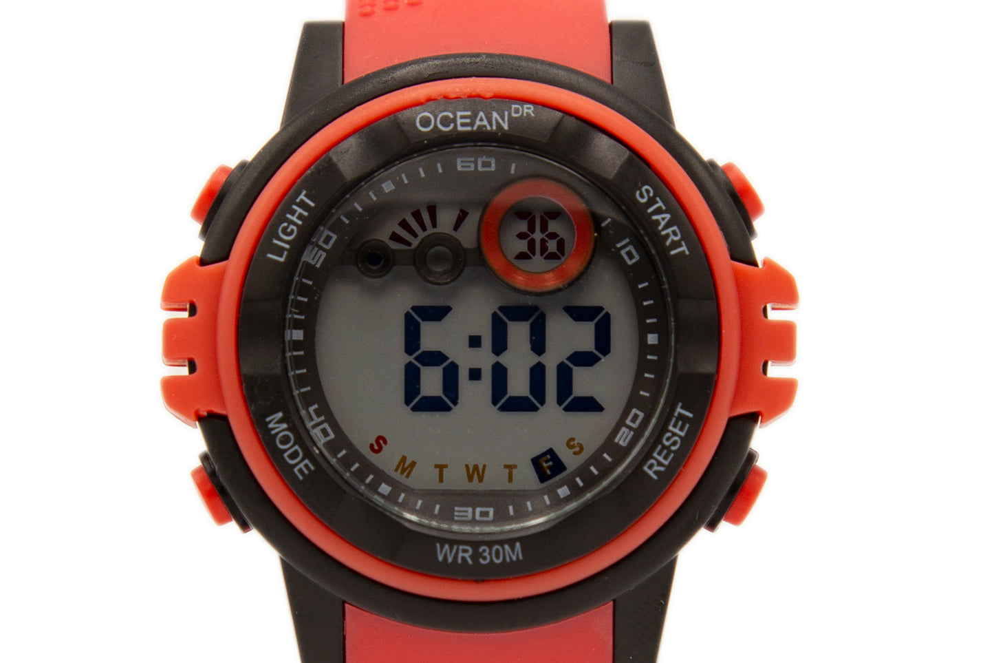 art. 1190 005RJ - OCEAN DR - Reloj Digital Crono Alarma, Dama, Sumergible 3 ATM