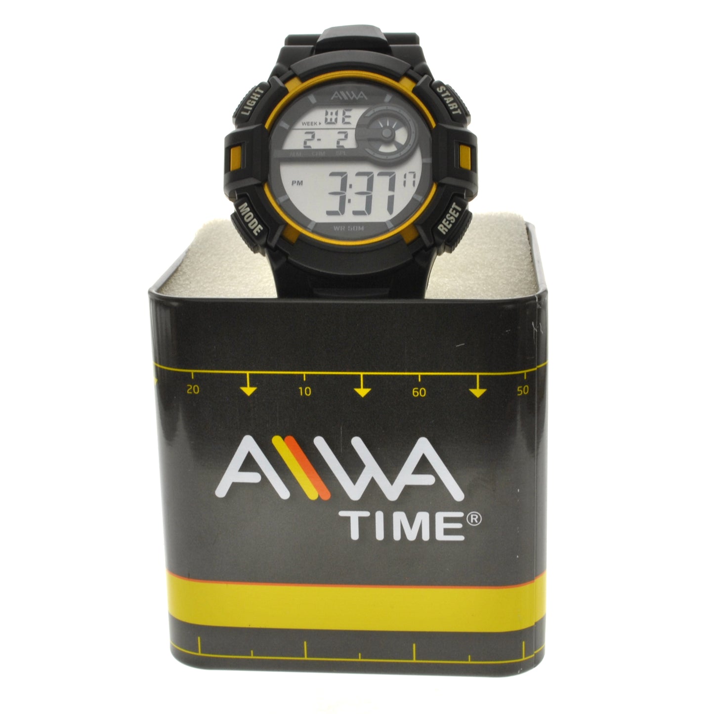 art. 10305 031AM - AIWA Time - Reloj Digital Crono Alarma, Caballero, AIWA Time, Sumergible 5 ATM