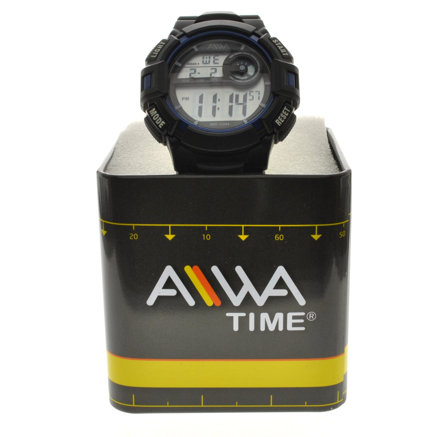 art. 10305 031AZ - AIWA Time - Reloj Digital Crono Alarma, Caballero, AIWA Time, Sumergible 5 ATM