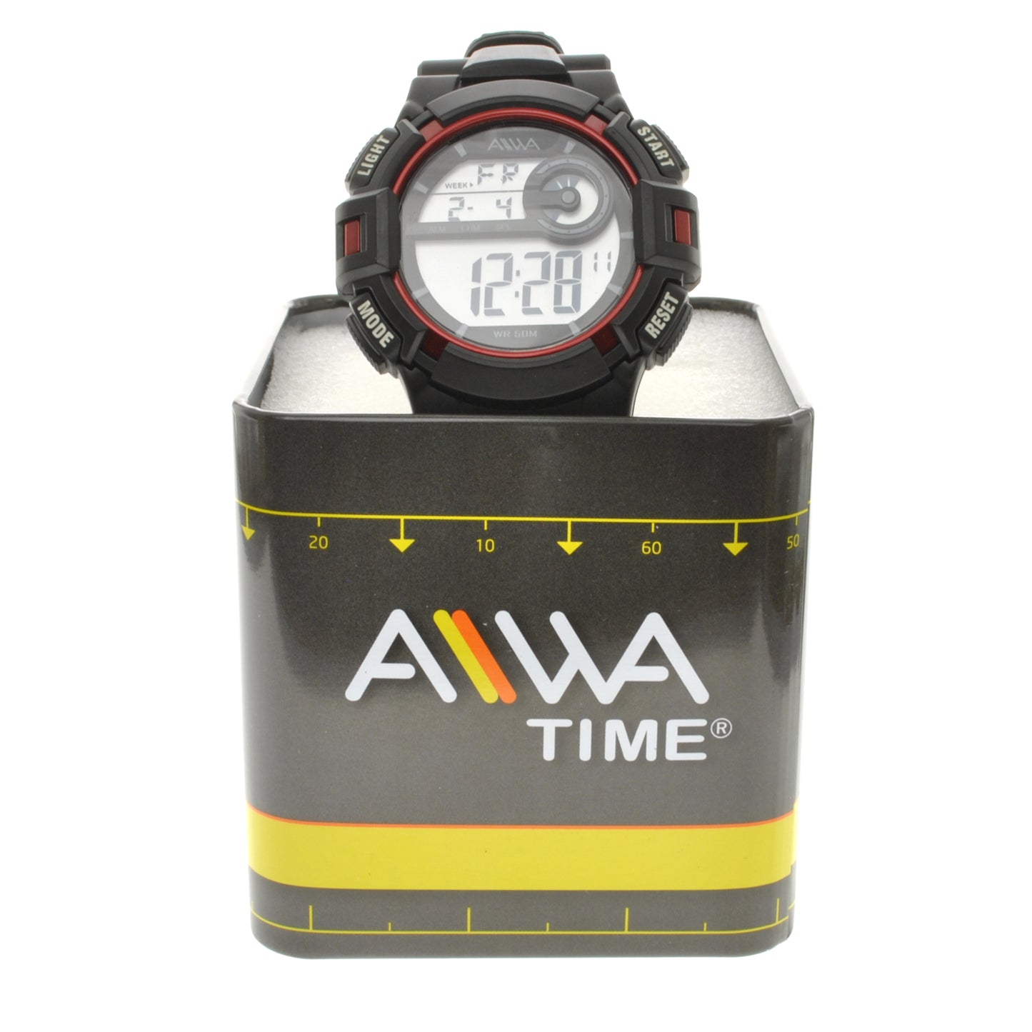 art. 10305 031RJ - AIWA Time - Reloj Digital Crono Alarma, Caballero, AIWA Time, Sumergible 5 ATM