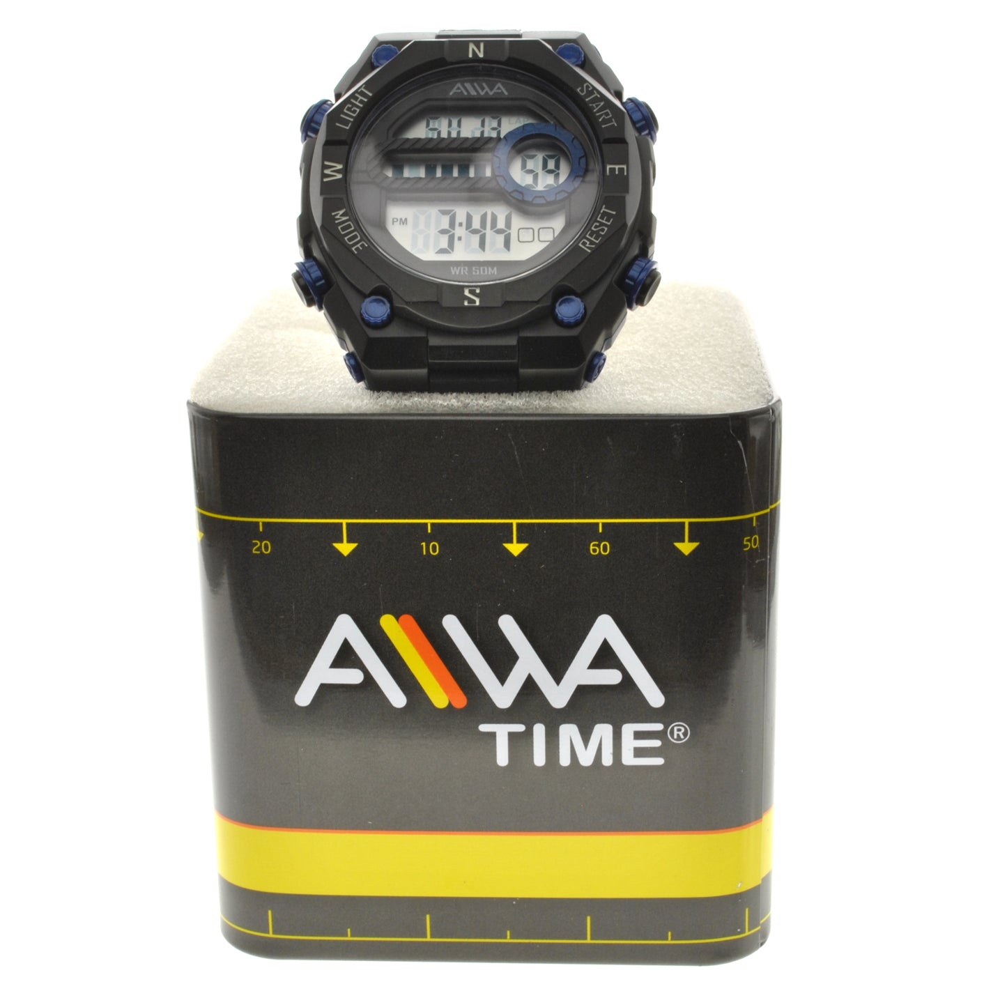 art. 10305 033AZ - AIWA Time - Reloj Digital Crono Alarma, Caballero, AIWA Time, Sumergible 5 ATM