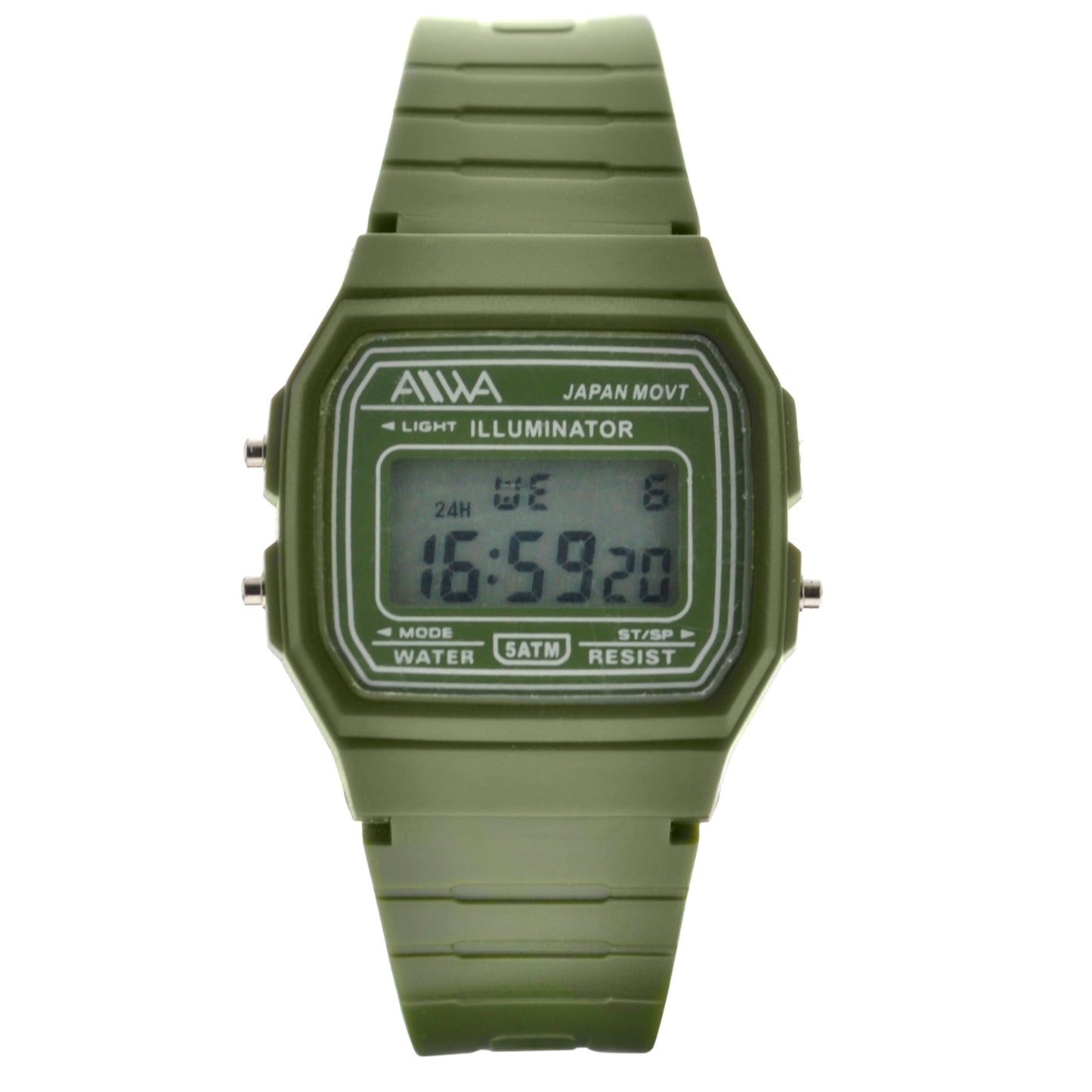 art. 10303 001VD - AIWA Time- Reloj Digital, Caucho, Sumergible, tipo F91