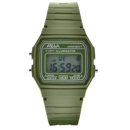 art. 10303 001VD - AIWA Time- Reloj Digital, Caucho, Sumergible, tipo F91