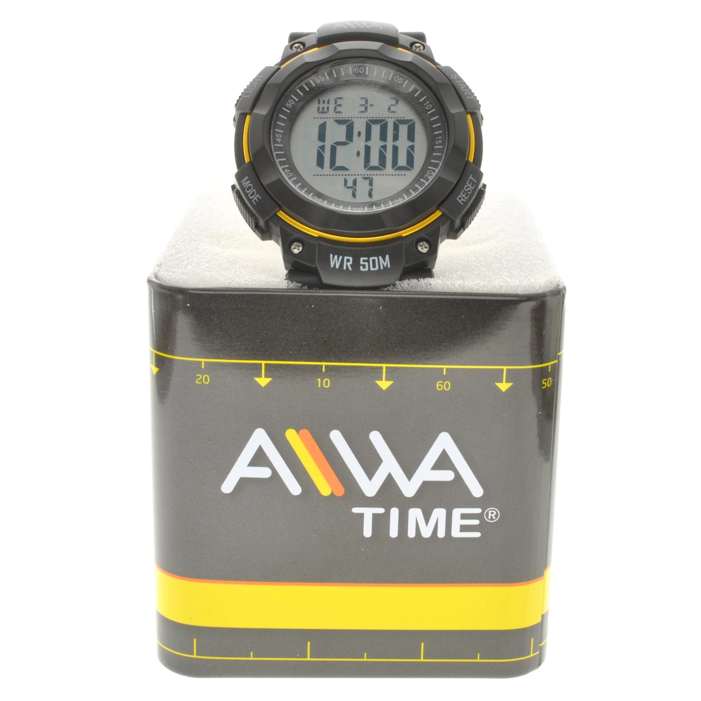 art. 10305 016AM - AIWA Time - Reloj Digital Crono Alarma, Caballero, AIWA Time, Sumergible 5 ATM