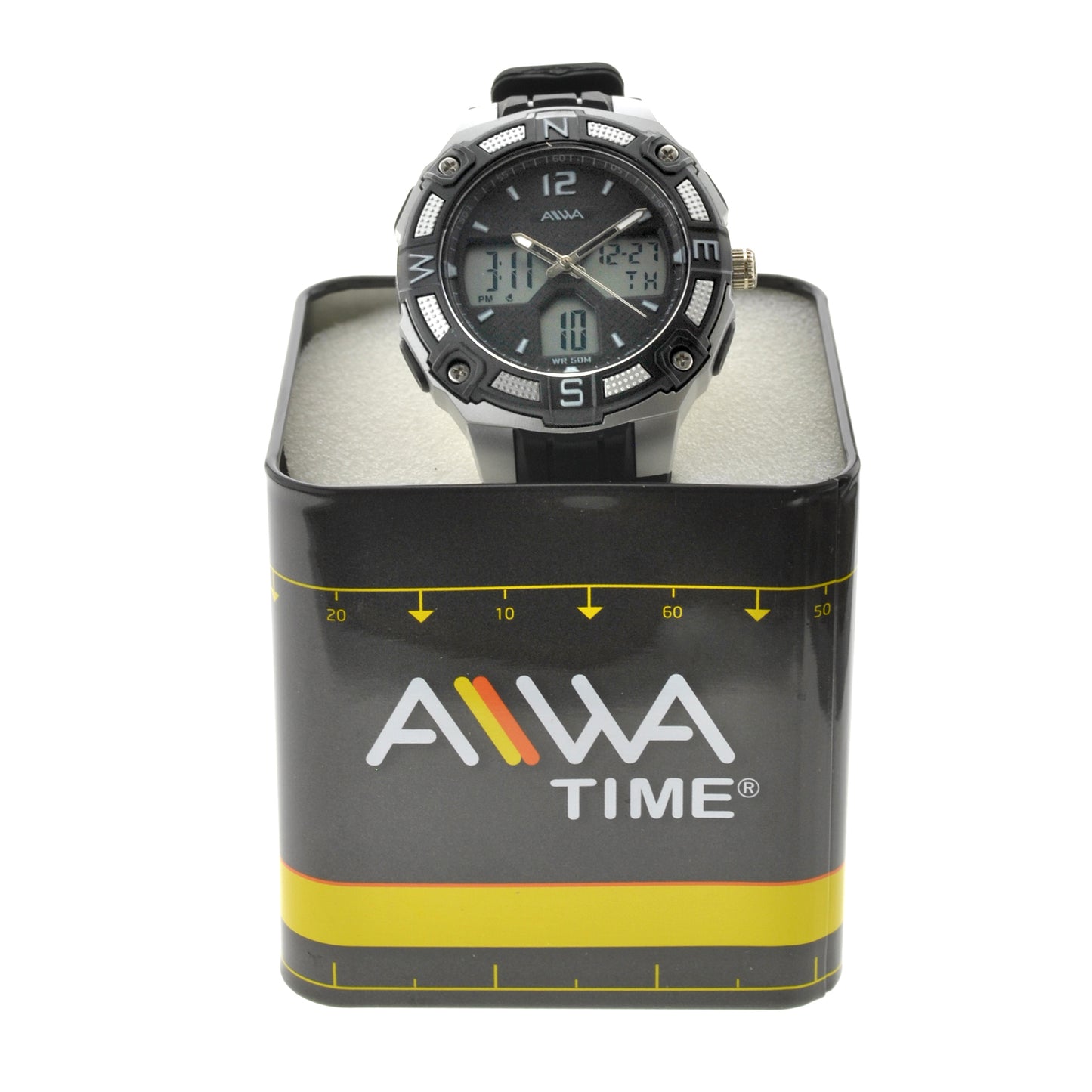 art. 10315 004PL - AIWA Time - Reloj Análogo-Digital, Caballero, Sumergible, 5 ATM