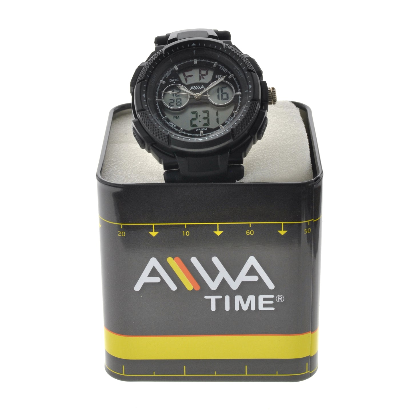 art. 10315 005NG - AIWA Time - Reloj Análogo-Digital, Caballero, Sumergible, 5 ATM