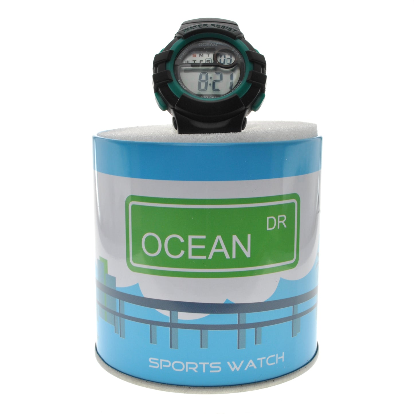 art. 1190 022VD - OCEAN DR - Reloj Digital Crono Alarma, Dama, Sumergible 3 ATM