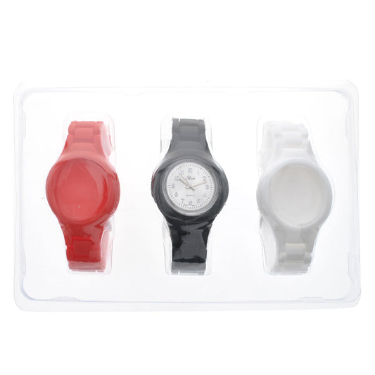 art. 1185 006NG - SACKS - Reloj análogo, set de mallas plásticas intercambiables, Dama