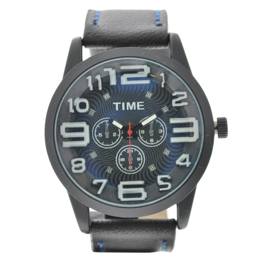 art. 1032 011AZ - TIME - Reloj análogo, Malla Cuero, Caballero, Casual