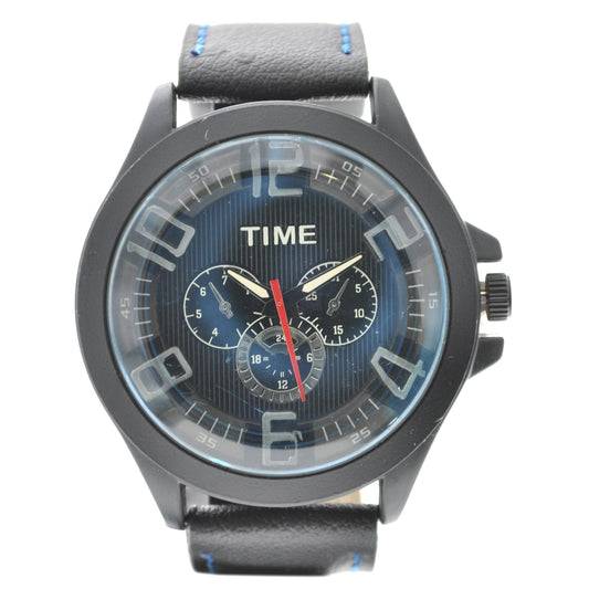 art. 1032 013AZ - TIME - Reloj análogo, Malla Cuero, Caballero, Casual