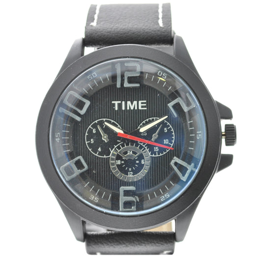 art. 1032 013BL - TIME - Reloj análogo, Malla Cuero, Caballero, Casual