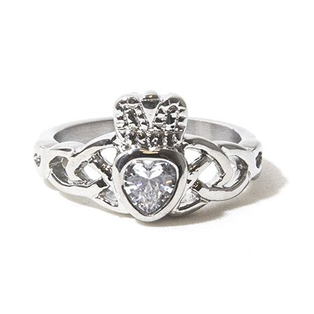 Anillo corazón con cubic con corona D&K / 100PI-18