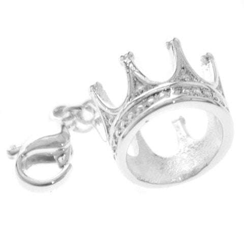 Dije acero blanco para pulsera corona 2.5 cm D&K / 1300CO-9