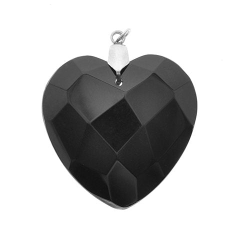 Dije Corazón T-Swarovsky Negro de Acero Quirurgico 40 mm D&K / 500CZ-34