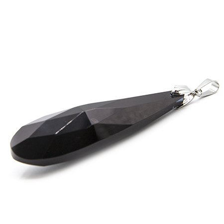 Dije piedra gota T-Swarovski color negro 9 cm con argolla incluida D&K / 500PI-17