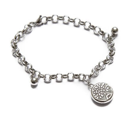 Pulsera Rolo Con Dije Arbol De La Vida / 600AV-13