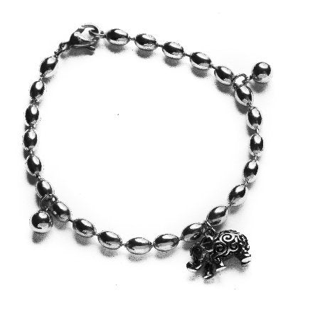 Pulsera Bolitas Con Dije Elefante / 600BO-6