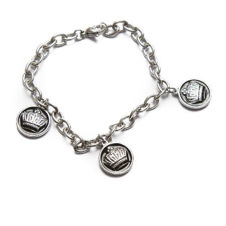 Pulsera D&K Con Tres Medallas De Coronas / 600CO-14