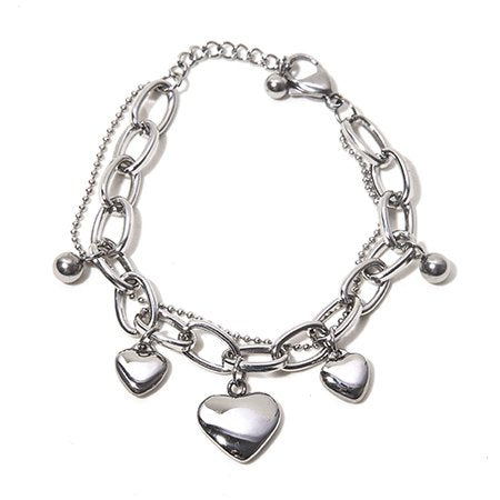 Pulsera D&K Tiffany Con Dijes Corazón / 600CZ-24