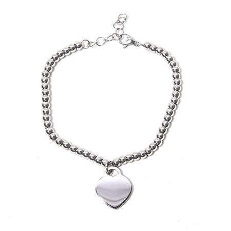 Pulsera D&K Bolitas Con Dije Corazón / 600CZ-26