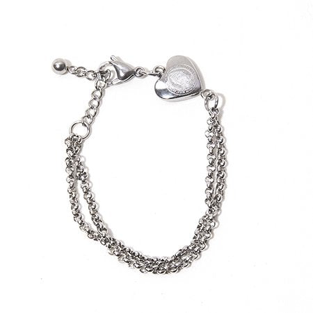 Pulsera D&K Doble Con Dije Corazón / 600CZ-31