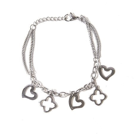 Pulsera D&K con dijes Corazónes / 600CZ-37