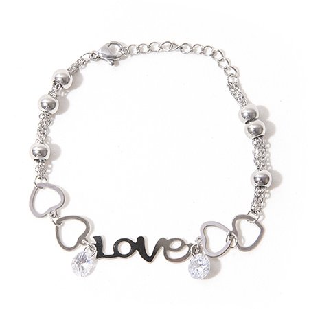 Pulsera D&K LOVE con dijes Corazónes / 600CZ-38