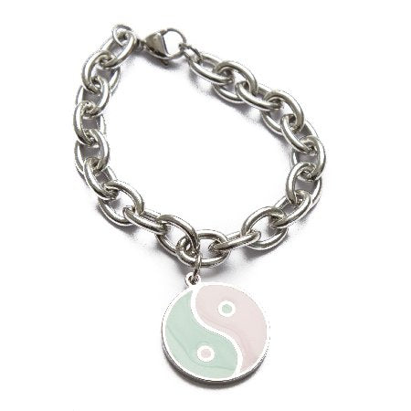 Pulsera Con Dije D&K Yin Y Yang Esmaltado / 600DI-17