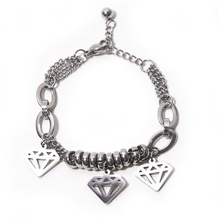 Pulsera D&K Con Dijes Diamantes / 600DI-35