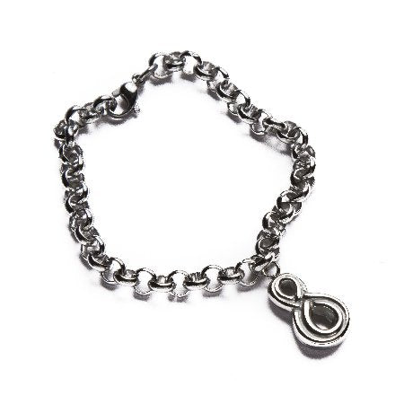 Pulsera Rolo Con Dije Infinito / 600DI-9