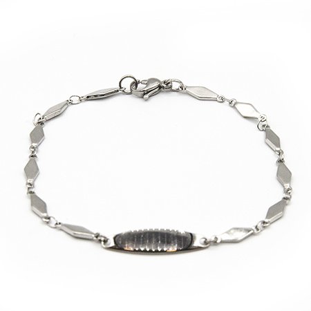 Pulsera acero identidad con eslabones rombos 21 cm D&K / 600ID-25