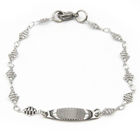 Pulsera acero identidad con eslabones rombos 20.5 cm D&K / 600ID-29