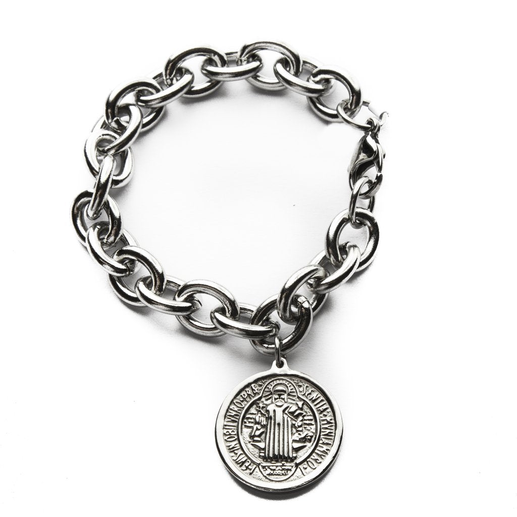 Pulsera Tiffany Con Medalla San Benito / 600RE-12