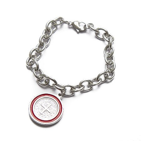 Pulsera D&K Con Medalla San Benito Con Detalle Rojo / 600RE-63