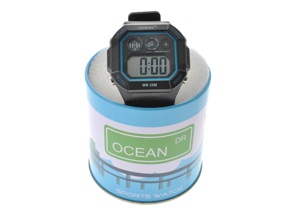 art. 1190 040CS - OCEAN DR - Reloj Digital Crono Alarma, Caballero, Sumergible 3 ATM