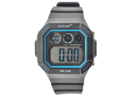 art. 1190 040CS - OCEAN DR - Reloj Digital Crono Alarma, Caballero, Sumergible 3 ATM