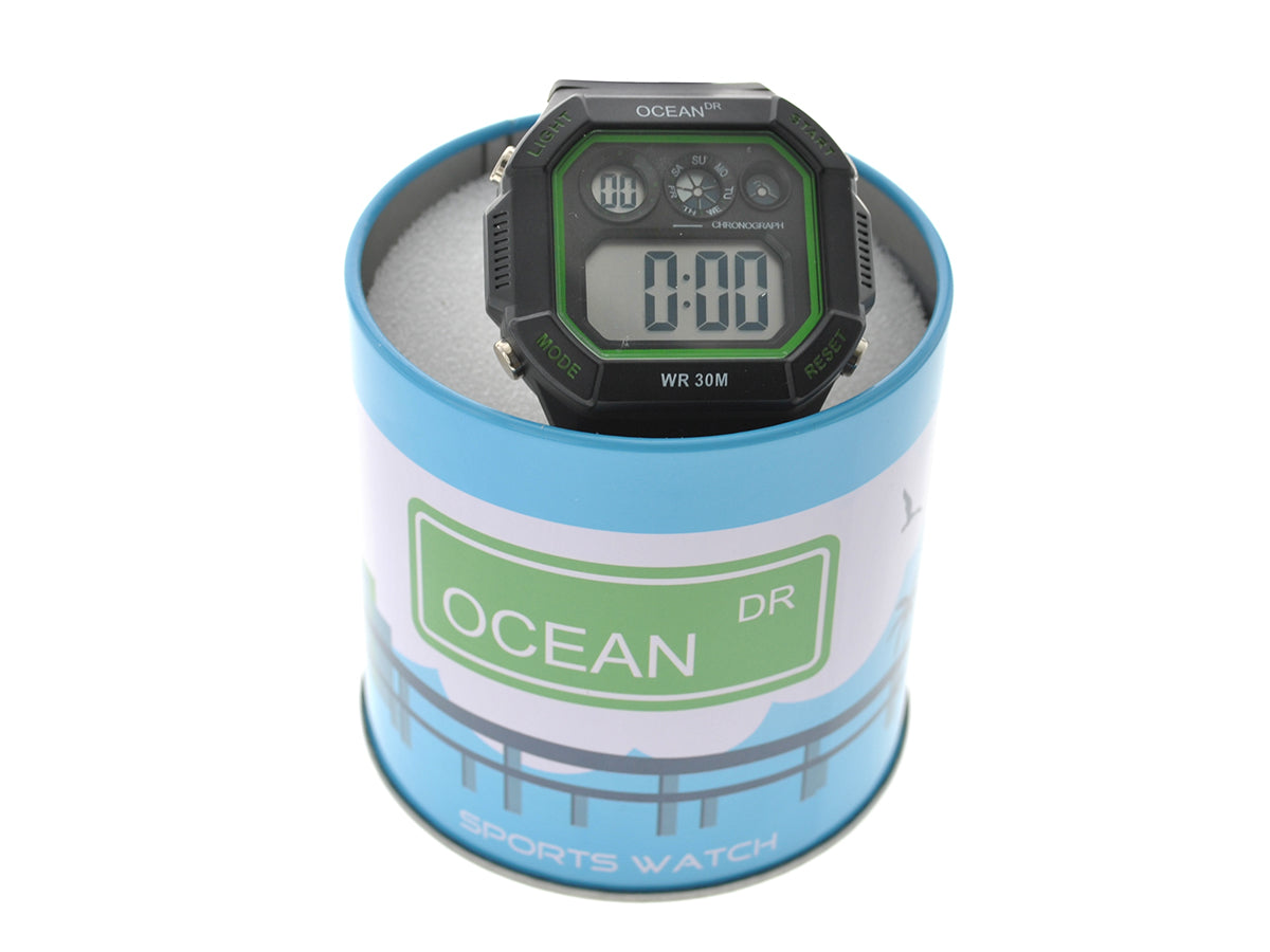 art. 1190 040VD - OCEAN DR - Reloj Digital Crono Alarma, Caballero, Sumergible 3 ATM