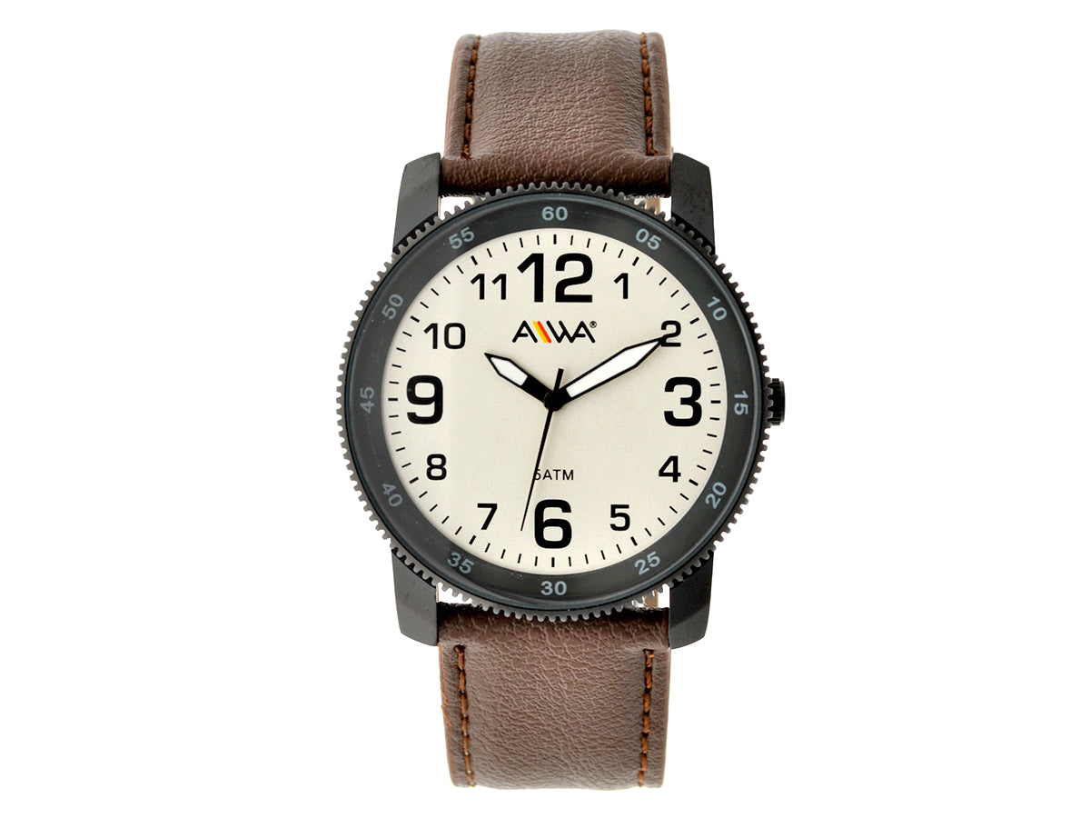 art. 10306 005MC - AIWA Time - Reloj Cuero AIWA Time, Caballero, Sumergible, 5ATM