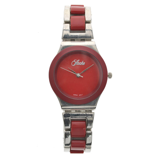 art. 1196 002RJ - SACKS - Reloj Análogo Metal Tipo Swatch, Dama, Jr