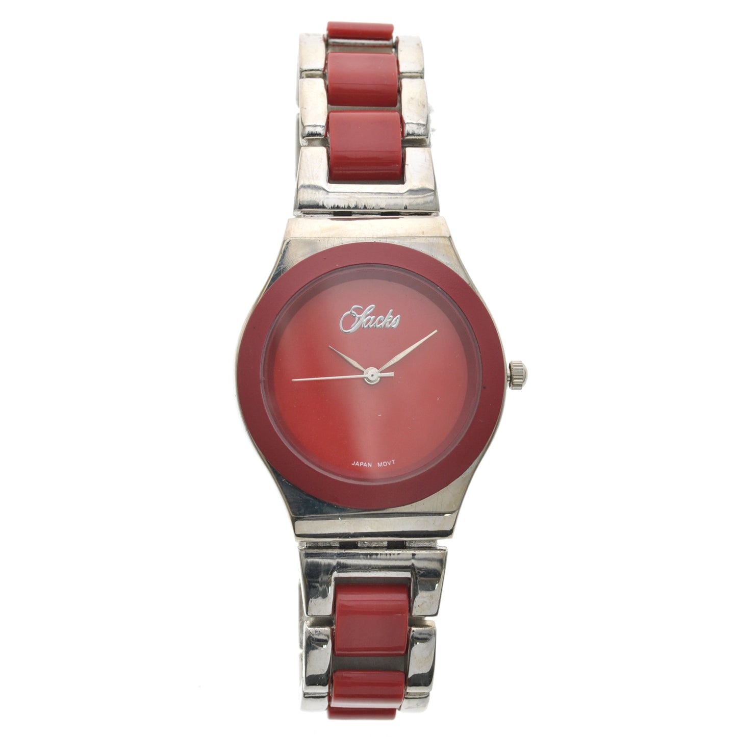 art. 1196 001RJ - SACKS - Reloj Análogo Metal Tipo Swatch, Dama