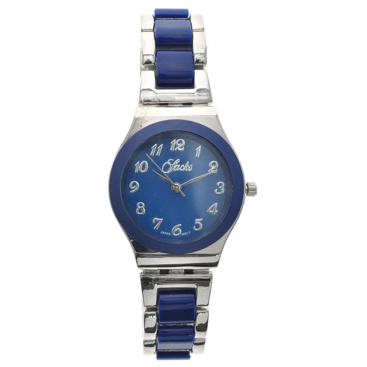 art. 1196 001AZ - SACKS - Reloj Análogo Metal Tipo Swatch, Dama