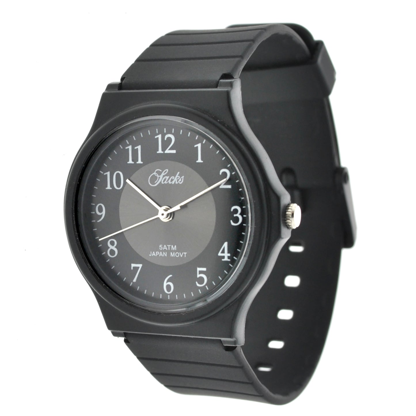 art. 10304 007NG - SACKS - Reloj análogo, Malla plastica, Unisex, Sumergible, tipo MQ24