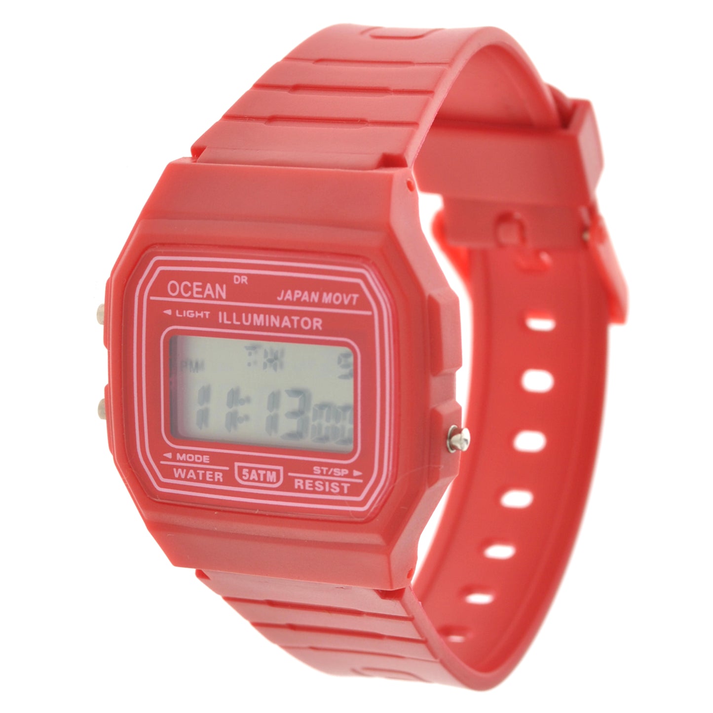 art. 10303 001RJ - OCEAN DR - Reloj Digital, Unisex, Caucho, Sumergible, tipo F91