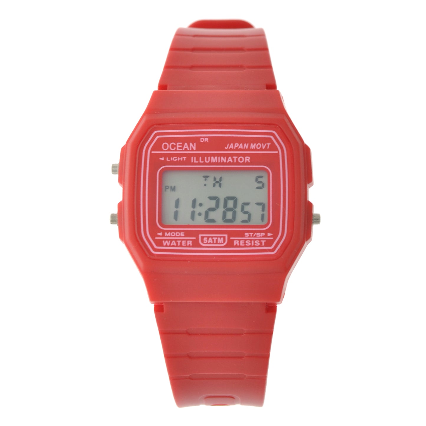 art. 10303 001RJ - OCEAN DR - Reloj Digital, Unisex, Caucho, Sumergible, tipo F91