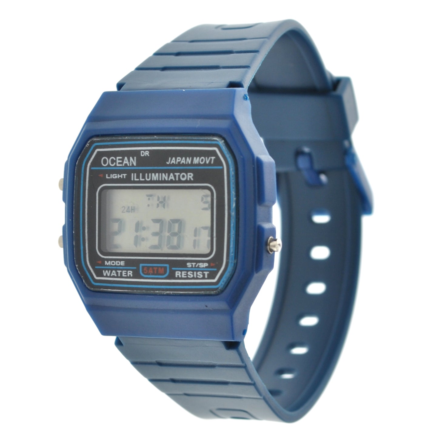 art. 10303 001AZ - OCEAN DR - Reloj Digital, Unisex, Caucho, Sumergible, tipo F91